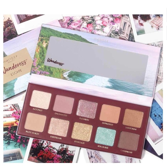 Wander Beauty Wanderess Escape 10 pan Eyeshadow Palette Cool Beachy Tones NIB - Picture 3 of 9